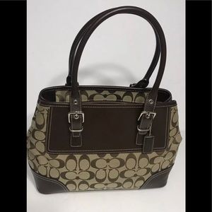 COACH Monogram Classic C Brown and Tan F06366